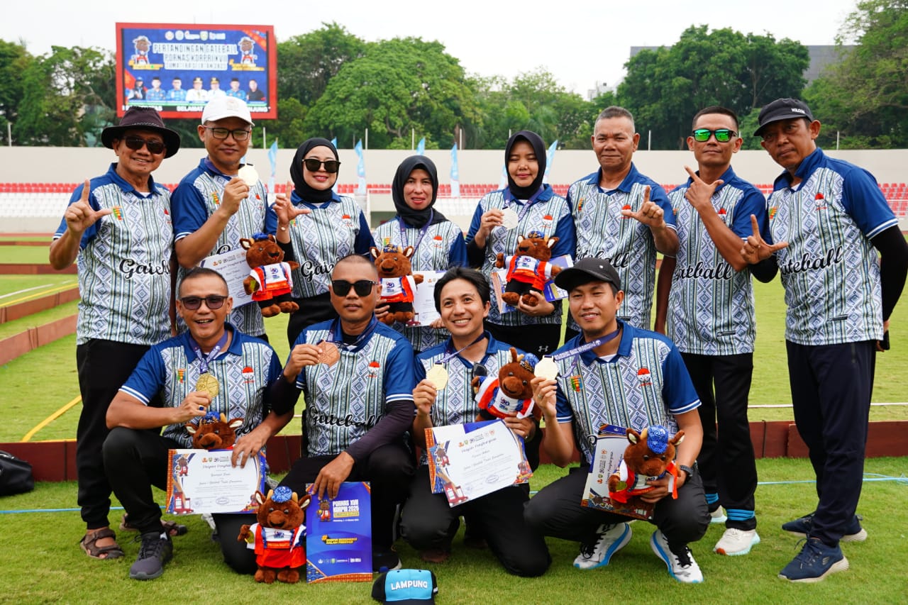 Gateball Lampung Ukir Sejarah, Persembahkan Emas Untuk Kontingen Lampung Dalam Ajang PORNAS KORPRI XXVII Palembang